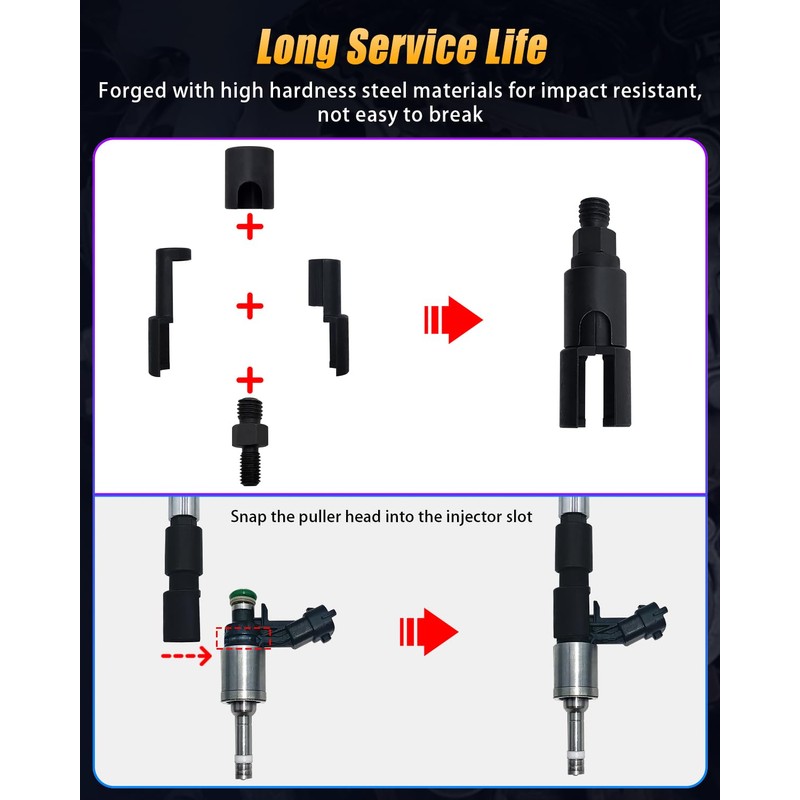 GLEXQLAO Fuel Injector Puller Removal Tool Kit Compatible with Ford