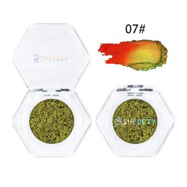 Shcoety 12pcs Infinite Glow optical chameleon eye shadow powder metallic light-sensitive high-gloss glitter sequins - Color: 07#
