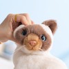unsnurnoch 10" Realistic Siamese Cat Plush Toy, Soft Stuffed Siamese