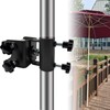 WujinJoy Heavy-Duty Patio Umbrella Clamp Stand - Adjustable Metal Umbrella