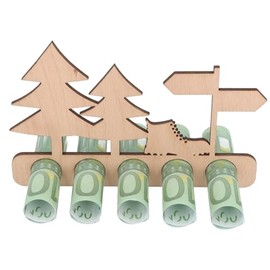 Spruchreif Wooden Stand Money Gift Hiking - Creative Gift Idea with Guide | Original Voucher Packaging for Outdoor Fans & Nature Lovers