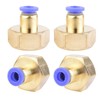 Pack of 4 6 mm Pipe Outer Diameter x 1/2