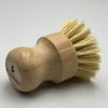 Bamboo Mini Scrub Brush Coconut Bristles Pot Brushes Dish ScrubberPlastic