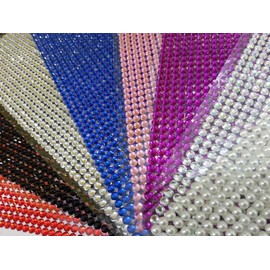 CraftbuddyUS Gold 5mm Bulk Sheet 1500 Adhesive Diamante Stick on Rhinestone Gems Craft