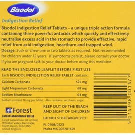 Bisodol Indigestion Relief Tablets X 100