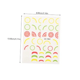 TOVINANNA 12Sheets Fruit Nail Art Stickers Random Cherry Leaf Avocado Designs for DIY Manicure for Women Creative Decals for Parties Events