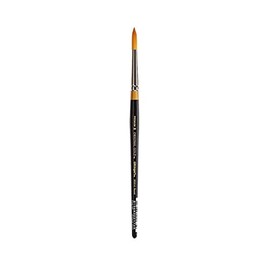 KINGART Premium Original Gold 9000-8 Round Series Artist Brush, Golden Taklon Synthetic Hair, Short Handle, for Acrylic, Watercolor, Oil and Gouache Painting, Size 8