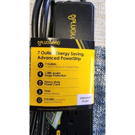 PlugLoad 7 Outlet Energy Saving Advanced Powerstrip Black PL027 219010137