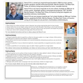 Rock Star 2 Layer - Laser Cut Stencil - Designs for Painting - Update Your Home Decor - Quality Reusable Mylar - 8.5" x 11"