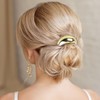 Tinoaly 3 Pcs Geometric Metal Hair Ties for Women, Gold