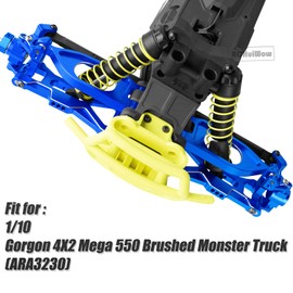 RCHuiWow RC Suspension Arms Upgrades Part for 1/10 Gorgon 4X2 Mega 550 Brushed Monster Truck(ARA3230), Alloy Aluminium Front Upper& Front Lower& Rear Suspension Arms A arms, Navy Blue