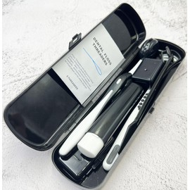 HRASY Portable Orthodontic Oral Care Kit for Braces - Interdental Brush Dental Wax Dental Floss Toothbrush Cleaning Kit, Black