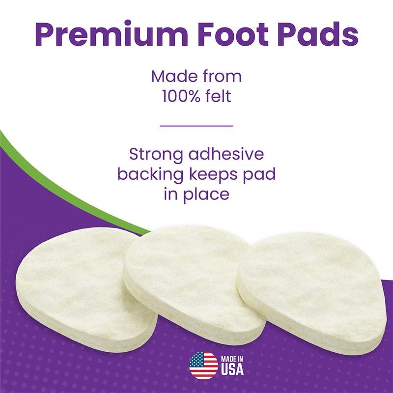 Mars Wellness Metatarsal Felt Foot Pad - 6 Pairs (12