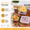 monoan 4 Pack Stainless Steel Sandwich Containers with Airtight Lids,