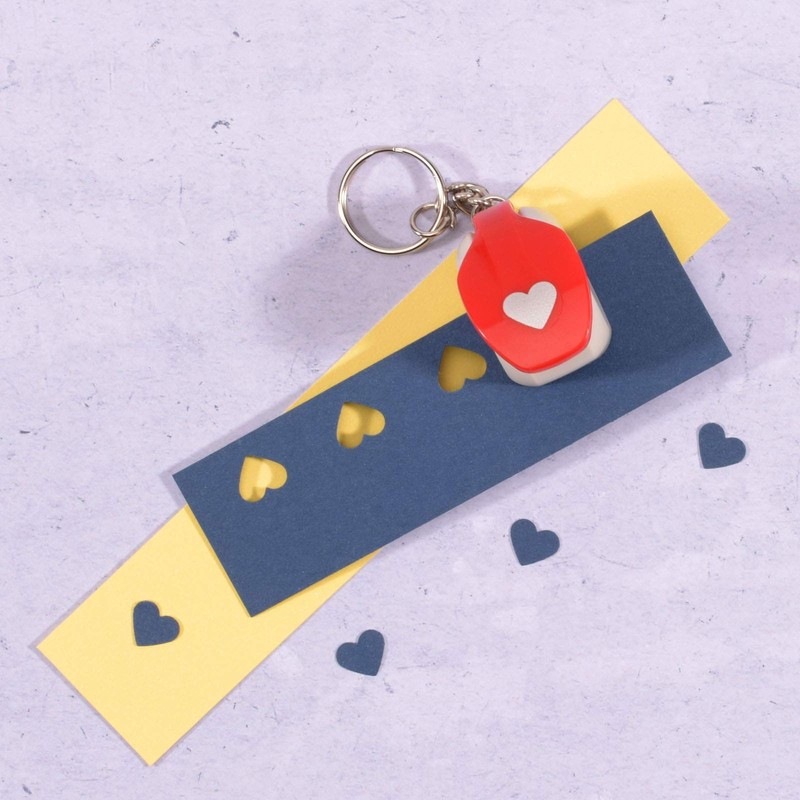 Vaessen Creative Craft Paper, Mini Keychain Heart Punch, for DIY