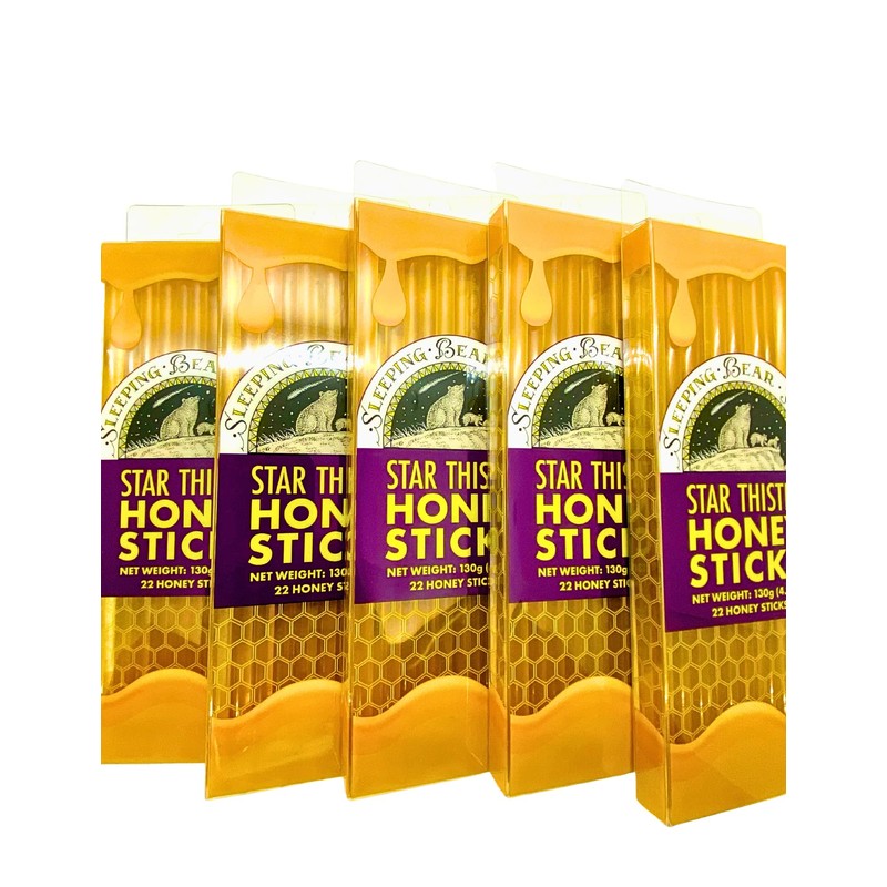 Honey Sticks 22 Honey Straws Made with Pure Star Thistle