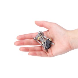 Fire-Maple FMS-300T Ultralight Titanium Backpacking Camping Gas Stove | 2600W Pocket Backpacking Cooking Folding Burner | Outdoor Trekking Hiking Fishing (Black)