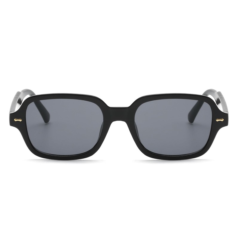 JCTAIFOO Retro Rectangle Oval Sunglasses Women Men Vintage Rectangular Yellow