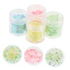 LALAFINA 4pcs Chunky Glitter Sequins for Crafts Iridescent Nail Art