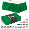 Ruffle Table Skirt Emerald Green 6 Pack 14 Ft Long