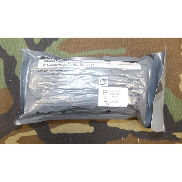 USGI First Care Emergency 6" Hemorrhage Control Bandage Trauma Wound