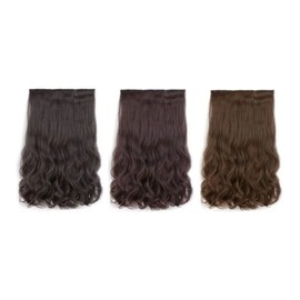 Hair Extensions Wave Wig Women's Partial Wig 3 Pieces (WFIJHO3) 3 Pieces - Wave - 65CM - Deep Brown WFIJHO3 / 붙임머리 웨이브 가발 여성 부분가발 3개입 (WFIJHO3) 3개입-웨이브 - 65CM-딥 브라운WFIJHO3