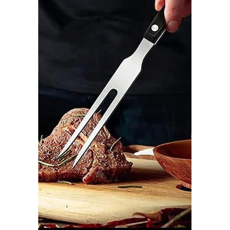 Meat Forks, 2 Prong Cooking Forks, Stainless Steel Carving Fork