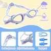 Dwafill Swimming Goggles + Swimming Cap Set, Swimming Cap (Purple)