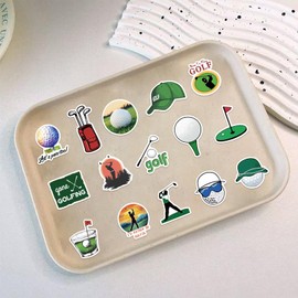 50 Pieces Golf Stickers,Golf Vinyl Stickers for Water Bottle,Helmet, Laptop, Phone,Green Oxygen Light Friendship, Ball Party Favors, Sport Stickers Decorations for Kids Teens Boy (White)