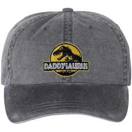 Army Universe Daddysaurus Embroidered Dad Hat | Birthday Gift Father's Day Present for Dinosaur Movie Style Cap, Black