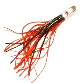 Eat My Tackle 8 in. Red & Black Slanted Jet Head - Fully Rigged Fishing Lure - "Turbo Dog"