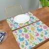 Happy Easter Day Bunny Eggs Placemats Set of 6 Easter
