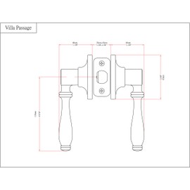 Designers Impressions Villa Design Polished Chrome Passage Door Lever (Hall & Closet)