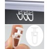 QLEUIFT Curtain Hooks for Rails, Curtain Gliders for Inner Rails,