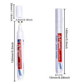 Atuful Pack of 6 Grout Pen, Tile Pen, Grout Repair Marker with Replacement Tip for Tiles Wall (White)