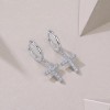 AKICE 2pcs 0.26ct Moissanite Brilliant Cut for Certified Earring S925