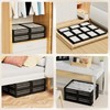 Under Bed Storage with Wheels-Large Bamboo Underbed storage Containers with