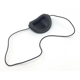 Vinyl Eye Patch with Elastic Band Black Large Semi-Rigid; Reusable