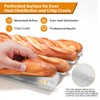 Spmarkt Silver French Baguette Bread Pan, 4 Slot Baguette Pan