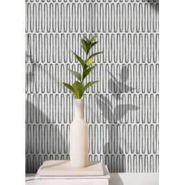 NuWallpaper Porter Charcoal Peel and Stick Wallpaper, NUS6220