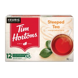 Tim Hortons Steeped Orange Pekoe Tea, Single Serve Keurig K-Cup Pods, 12 Count