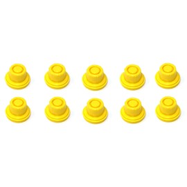 10 Pack Replacement YELLOW SPOUT CAPS Top Hat Style fits # 900302 900092 BLITZ Gas Can Spout Cap fits self venting gas can Aftermarket (SPOUTS NOT INCLUDED)
