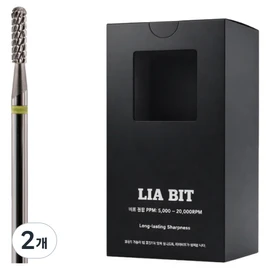 BESSIE Riabit Nanocone M nail bit, 2 pieces, silver / BESSIE 리아비트 나노콘 M 네일비트, 2개, 실버