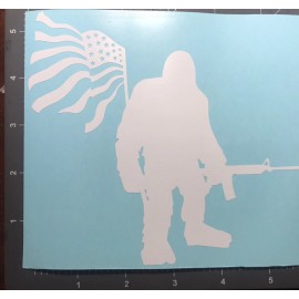 Egl 5.5” Bigfoot Sasquatch American Flag Ar15  Yeti Decal Conspiracy Car Truck Usa