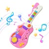Toddler Guitar Toy for 2-5 Year Olds, 2-in-1 Kids Electric