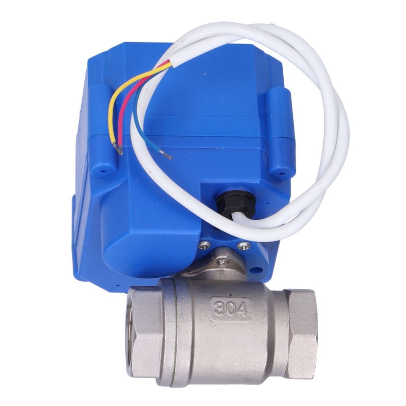 Motorized Ball Valve Stainless Steel Straight Through Mini Hydraulic Fitting