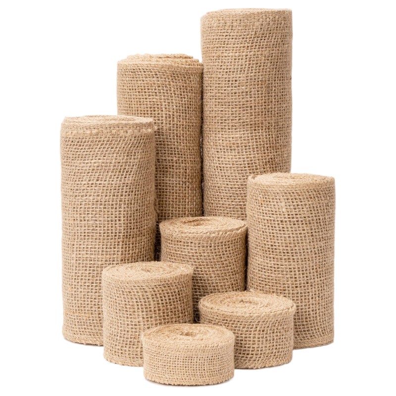 Burlap Fabric Roll - 10 Yards Natural Jute Fabric Ribbon