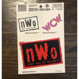 WCW NWO Wrestling 1998 SHEET DECAL CAR Static Cling Vtg Lot New World Order NOS