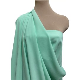CREPE GEORGETTE FABRIC MINT GREEN   60" BTY CLOTHING,  SEMI SHEER