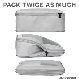 Aerotrunk Compression Packing Cubes for Travel - Luggage Organizer Bags - Dou...